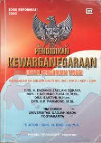 Pendidikan Kewarganegaraan: Untuk Perguruan Tinggi