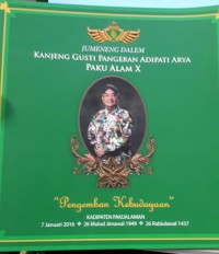 Jumeneng Dalem KANJENG GUSTI PANGERAN ADIPATI ARYA Paku Alam X; Pengemban Kebudayaan