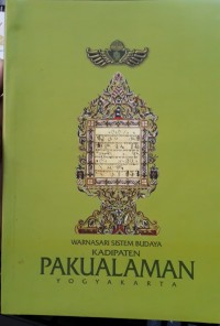 Warnasari Sistem Budaya Kadipaten PAKUALAMAN Yogyakarta
